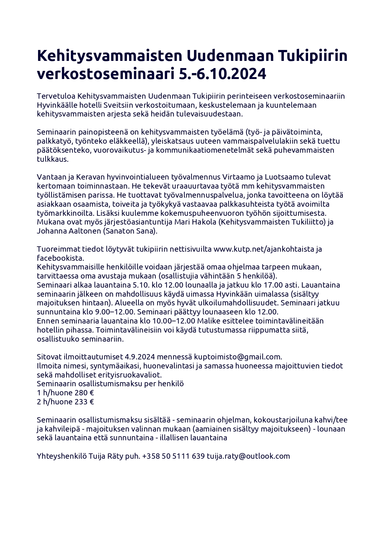 Verkostoseminaari 2024